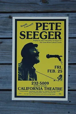 $35.95 • Buy 93494 Pete Seeger Concert Tour California Theatre 60s Decor Wall Print Poster
