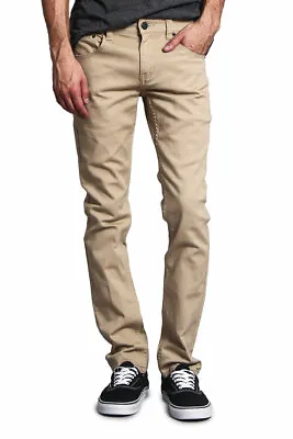 Victorious Men's Spandex Color Skinny Jeans Stretch Colored Pants   DL937-PART-2 • $25.95