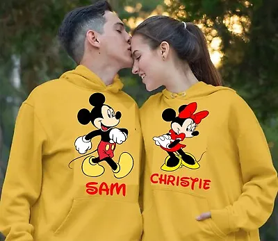 Personalized Disneyland Paris 2024 Mickey Minnie Hoodie  Family Matching Top • £22.49