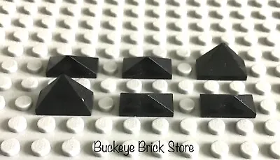 LEGO Part 6048c Black Slope 45 2x1 With Inside Bar 8076 4708 4758 9466 6198 X6 • $1.70