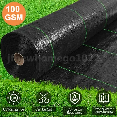 1m 2m 3m 4m Long Heavy Duty Weed Control Fabric Ground Cover Membrane Landscape • £78.11