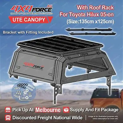 Ute Tub Canopy 135*125 & Aluminium Roof Rack Flat Platform For Toyota Hilux MEL • $2650