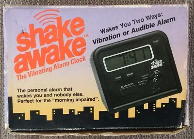 SHAKE AWAKE Vibrating Alarm Clock Compact/Portable For Travel Hearing Loss Etc • $18