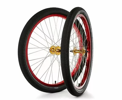 S & M Coved Cruiser Wheel Sets 26  Red/Gold • $549