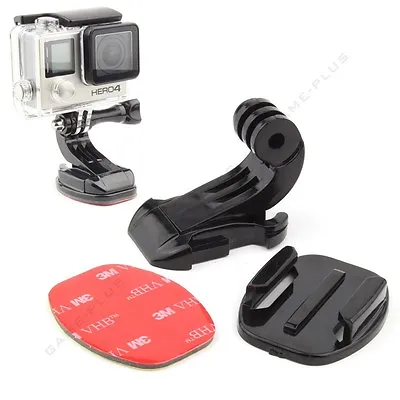 J-Hook Buckle + Flat Adhesive Mount + 3M Sticker For GoPro Hero 10 9 8 7 6 5 4 3 • $2.99