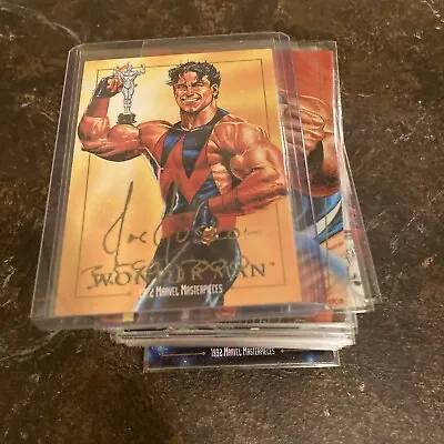 1992 Marvel Masterpieces Set W/ Dynamic Forces Joe Jusko Auto Signed /5000 Card • $200