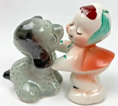 Vintage Van Tellingen Mary Girl Lamb Sheep Salt And Pepper Shakers Japan  • $83