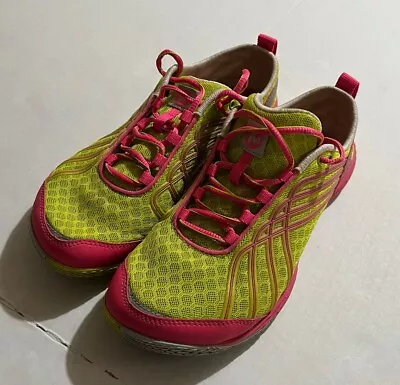 MERRELL ROAD GLOVE Dash 2 Womens Size 8.5 VIBRAM Yellow Pink Running Walking • $29.75