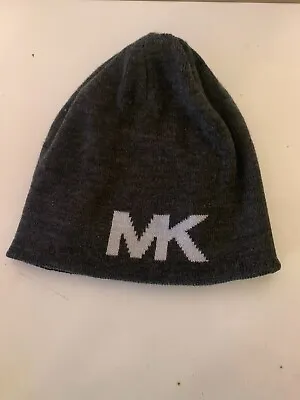  MK Michael Kors Reversible Beanie  Gray MK Logo  • $6