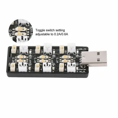 1S LiPo Battery USB Charger 1S LiHV Charger 6 Channel For LiHV 3.7V/4.35V V3Q1 • £9.24