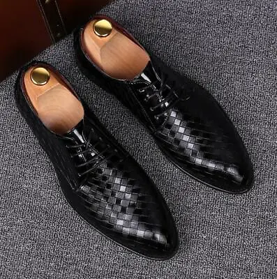Mens Oxfords Leather Shoes European Dress Formal Business Casual Pointed Toe • £24.72
