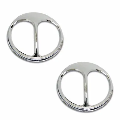 2 Chrome Cats Eye 7  Headlight Cover Trim For VW Hot Rod Bug & Rat Bus Head Lamp • $14.95