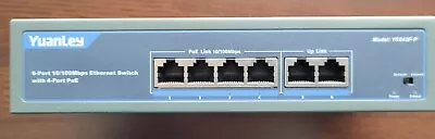 YuanLey 6 Port PoE Switch With 4 Poe Unmanaged With 2 100Mbps Uplink • $15