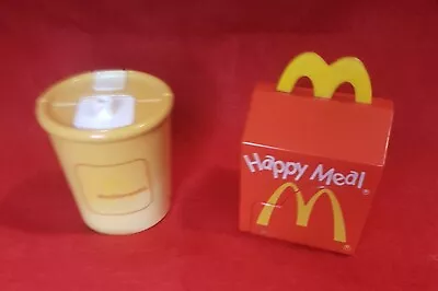 Vintage 1990 McDonalds Happy Meal Box & Drink Transformer Toys • $9.99