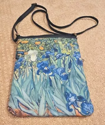 Vincent Van Gogh Irises Cross Body Shoulder Purse FLORAL TAPESTRY ART Breeke • $18.97