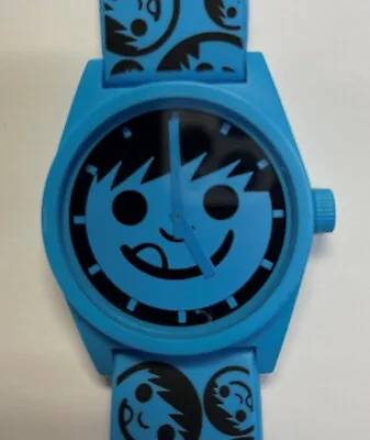 Neff Daily RN129493 Blue Logo Band 5ATM WR Quartz Analog Wristwatch Preowned • $19.99