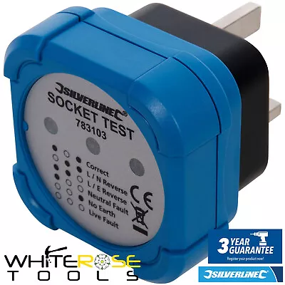 Silverline Plug In Socket Tester Electric Mains UK Power Live Earth Wire Fault • £14.65