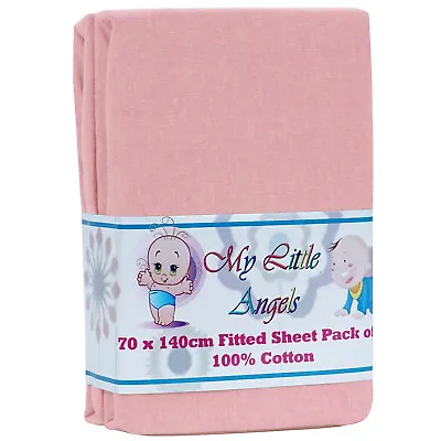 Pack Of 2 Jersey Fitted Sheet Fits Baby CribCotJunior Bed MosesNext2 Me !! • £8.99