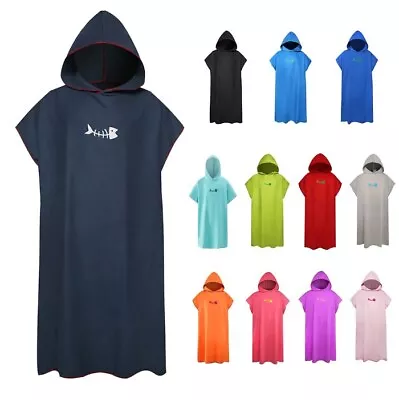 £16.59 • Buy UK Men Women Changing Robe Beach Towel Bath Hooded Quick Dry Poncho Bathrobe UK