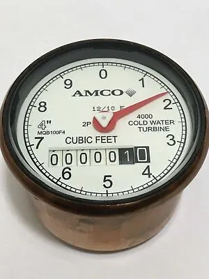 Elster AMCO 4” 4000 Turbine Water Meter Register Clock 2P MQB100F • $29.99