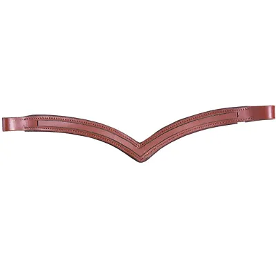 $15.99 • Buy 41HS Full V Shape Hilason English Padded Bridle Browband Blanks Empty Channel