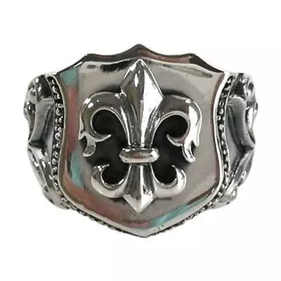 Fleur De Lis 925 Sterling Silver Biker Ring Men's Gothic • $57