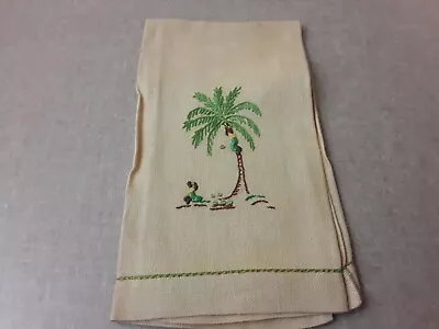 Vintage Embroidered Coconut Workers Napkin  • $18.16