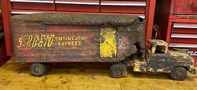 Vintage Structo Trans Continental Express Rusty Truck & Trailer 26” Americana • $40
