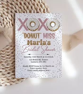 Personalised Donut Bridal Shower Party Invitations Donut Invitation Bride To Be • £5.49