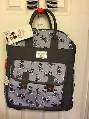 Rare DISNEY BABY  Unisex ￼MICKEY MOUSE MULTI- PIECE DIAPER BAG /  BACKPACK NWT • $75