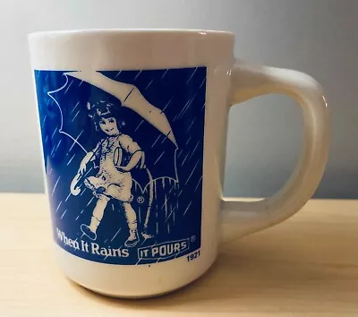 Morton Salt When It Rains It Pours 1921 Coffee Cup Mug Vintage • $15