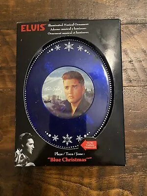 Elvis Illuminated Musical Ornament Plays Blue Christmas Flashes Miss You Mom • $27.50