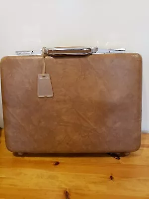 Vintage Polara American Tourister Marble Brown Briefcase Attache Hard Briefcase • $26.95