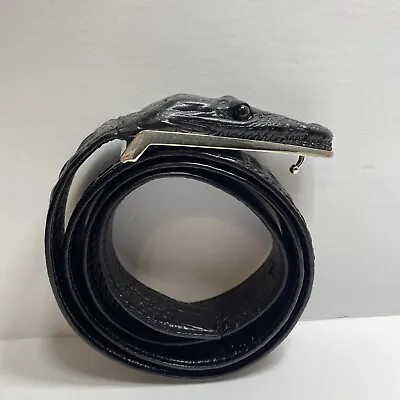 Men’s Alligator Crocodile Head Belt Cowhide Genuine Leather Belt Size 39 • $15.75