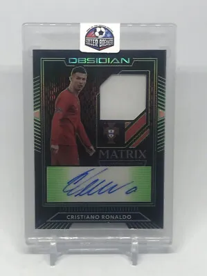 2019-20 Panini OBSIDIAN Cristiano Ronaldo Matrix Material Auto #6/7 Match Worn • $2800