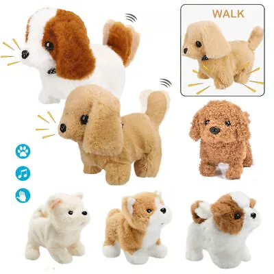 £9.68 • Buy Fluffy Plush Walking & Tail Wagging Dog Toy Electronic Pet Puppy Barking Robot