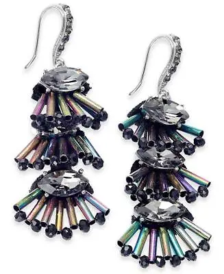 I.N.C. Silver-Tone Iridescent Bead Cluster Drop Earrings Created For Macy's • $25.88