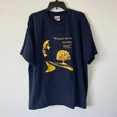 VTG 90s Martin Luther King Jr. Civil Rights Book Quote Men's 2XL Blue T-shirt • $20