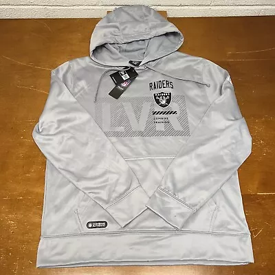 Oakland Raiders Hoodie Mens Gray Pullover Sweatshirt NFL • $27.95