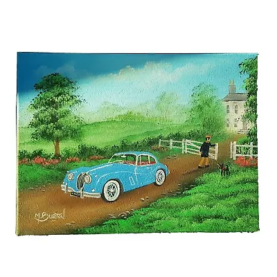 Jaguar XK 150 By Mal Burton 12x16  Fine Oil Painting - Vintage Car  • £62.50