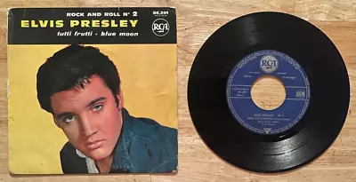 45 7  French Ep Elvis Presley Blue Moon Blue Label #2 • $22.99