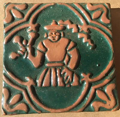 Arts & Crafts Moravian Art Pottery Zodiac Tile  • $79