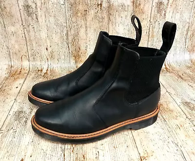 Dr Martens Hardy Chelsea Boots Mens UK Size 10 Black Leather Slip On • £59.99