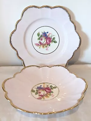 Salisbury Fine China Pale Pink Saucers With Daisy's Antique Excellent Condition  • $50