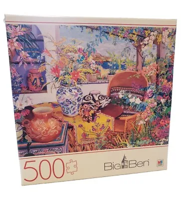 NEW Sealed Big Ben 500 Piece Jigsaw Puzzle “Story Teller” Floral Outdoor Art • $6.98