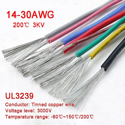 Flexible Silicone Cable Wire 14/16/18/20/22/24/26/28/30 AWG Various Colours • $4.35