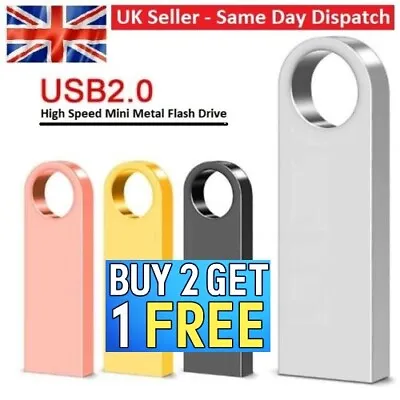 Metal USB Memory Stick Flash Pen Drive 4gb 8gb 16gb 32gb 64gb 128gb 256gb 512gb • £7.99