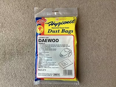 Daewoo Hoover Bags Rc105/107/108/109 Rc160/170 Rc7004b/frc707 7009 Rc805c Bag167 • £5.25