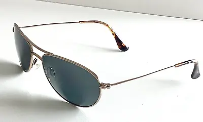 Maui Jim Baby Beach Sunglasses MJ 245-16 Gold Frames Polarized Black Lens • $86
