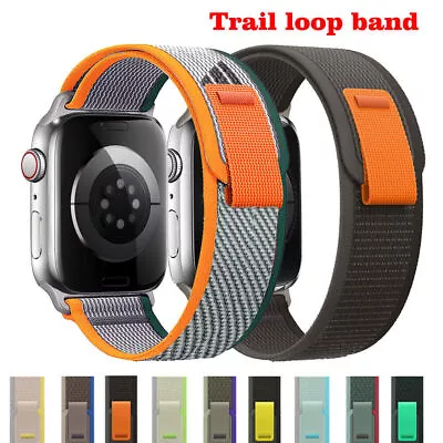 $9.99 • Buy Nylon Watch Band Loop Strap For Apple Watch Series 8 7 6 SE 5 42/44/45/49 Ultra 
